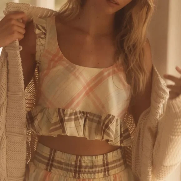 NWT Anthropologie Lyrebird Crop Top(size Large) - Picture 1 of 7